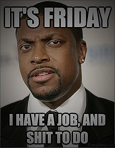 A funny meme about work on Fridays