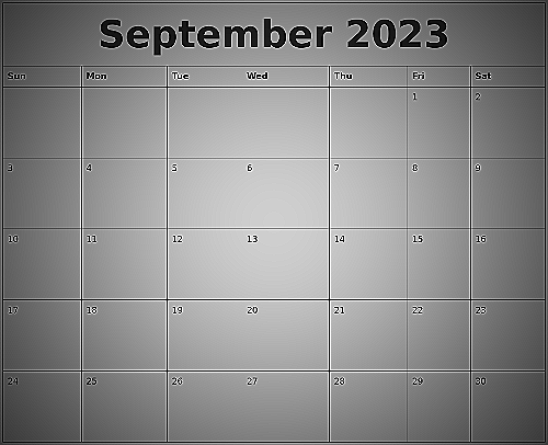 2023 calendar