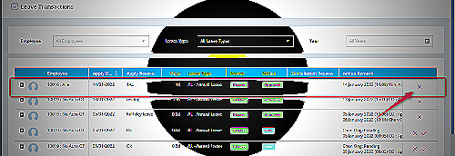 An image of the Leaveweb dashboard