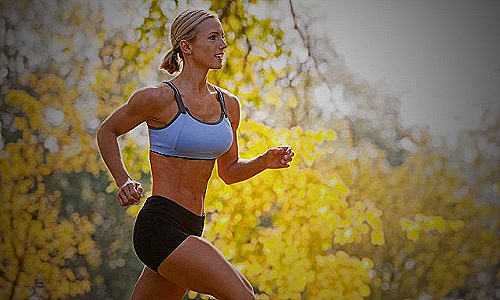 Woman jogging - enjoy time off