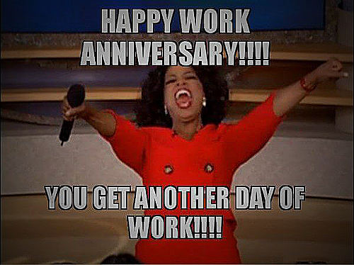 Work anniversary meme - 1 year work anniversary meme
