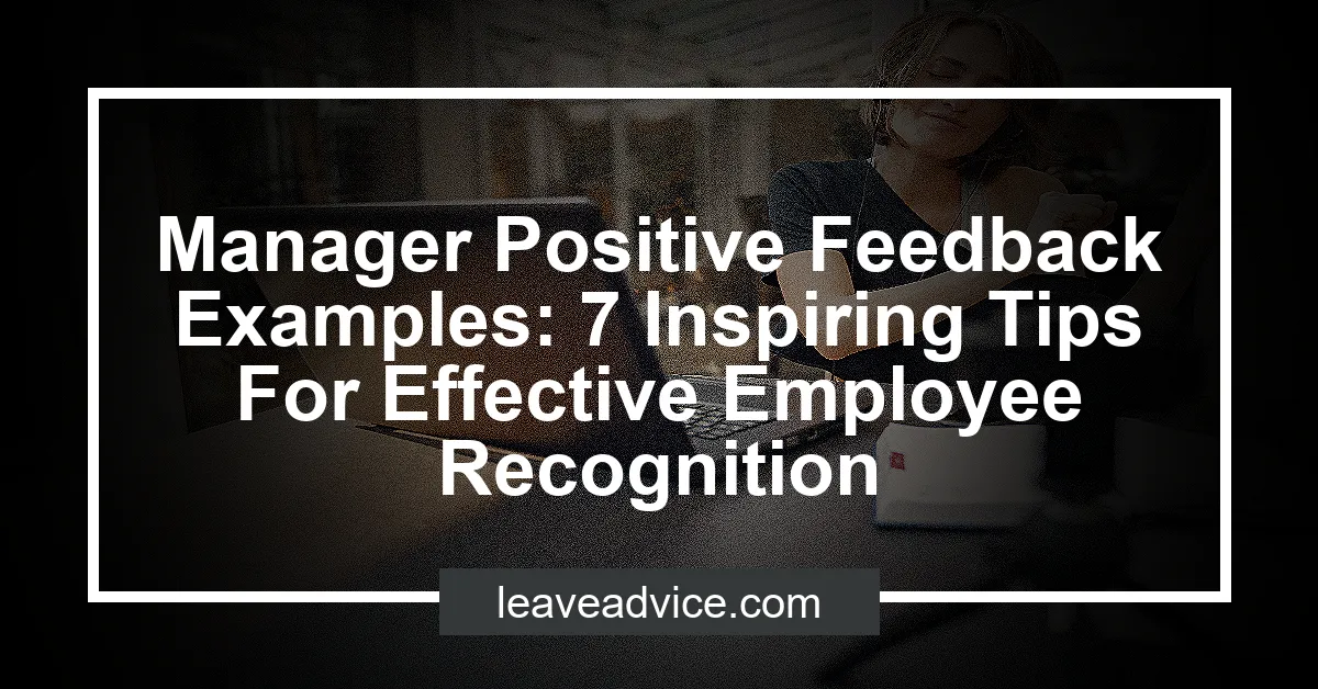 Manager Positive Feedback Examples