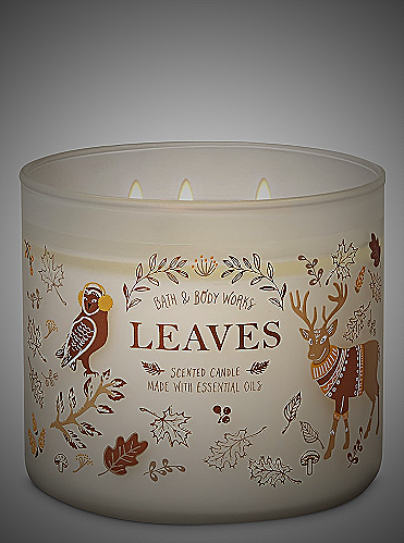 Bath and Body Works Leaves 3-Wick Candle - bath and body works leaves
