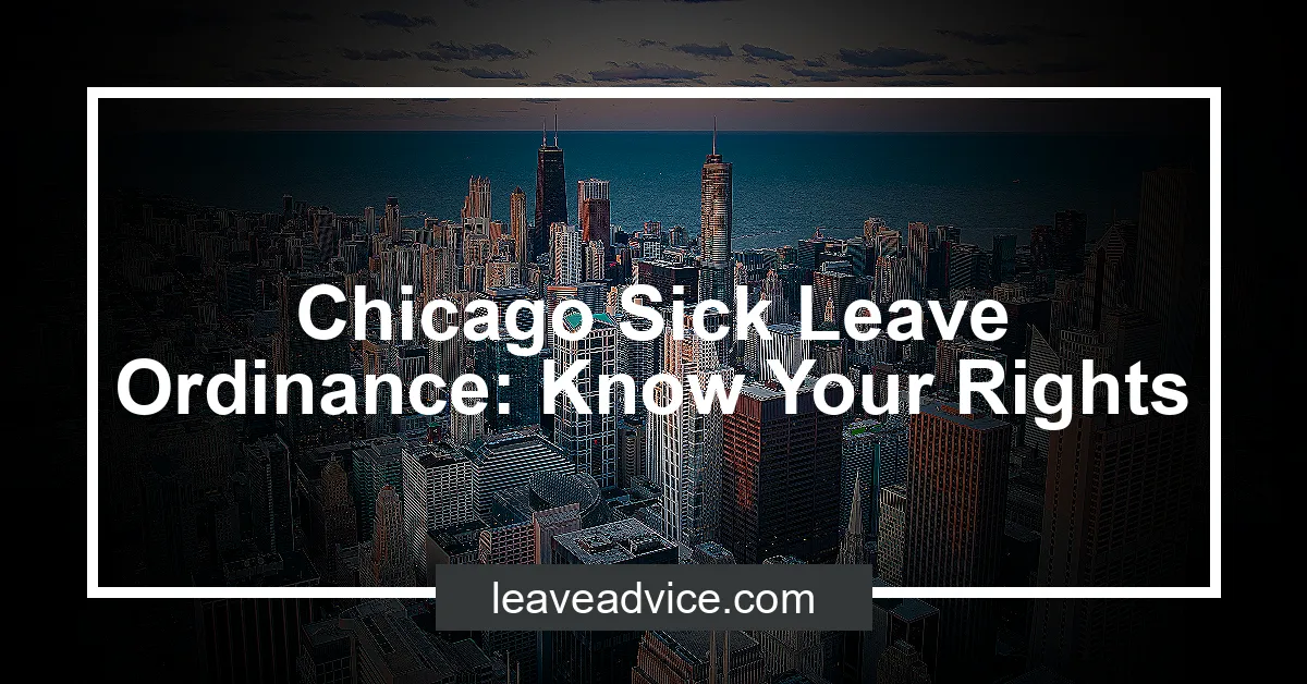 Chicago Sick Leave Ordinance Know Your Rights