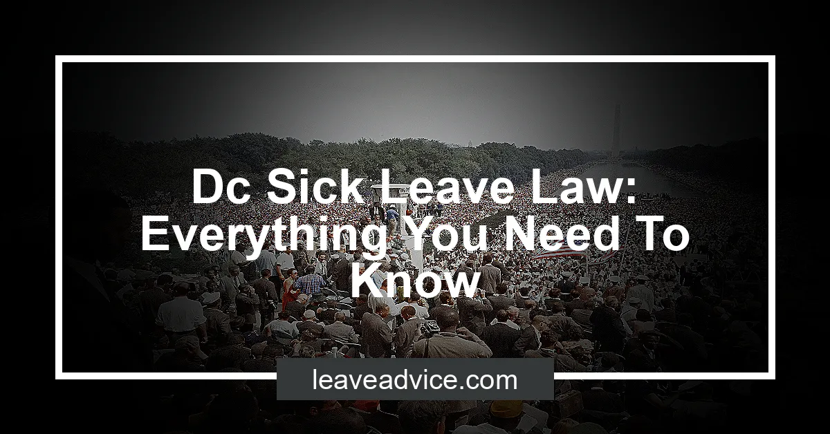 Dc Sick Leave Law Everything You Need To Know