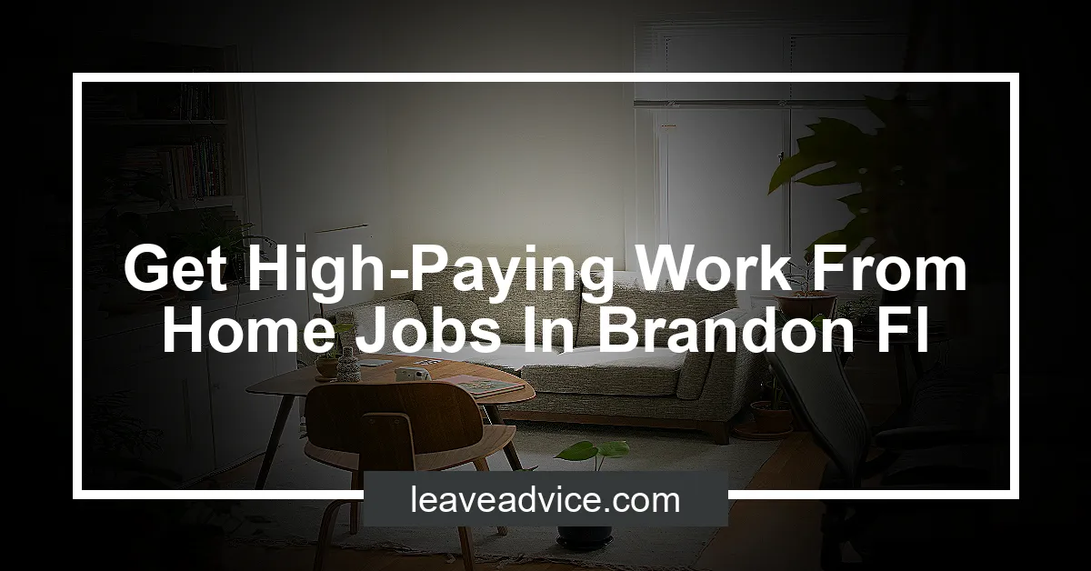 Work From Home Jobs Brandon Fl