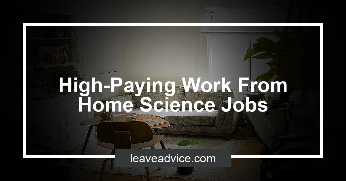 work from home science research jobs