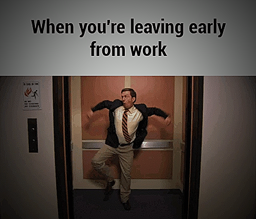 Leaving Early From Work GIF - leave work early meme