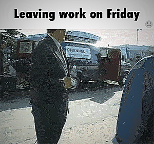 Leaving work on a Friday - GIF - leaving work on friday gif