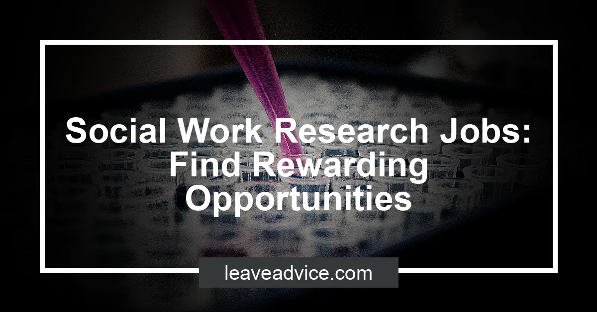 social work research jobs near me