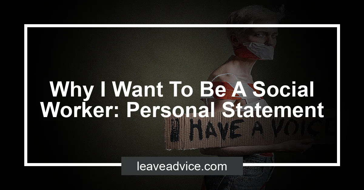 why become a social worker personal statement