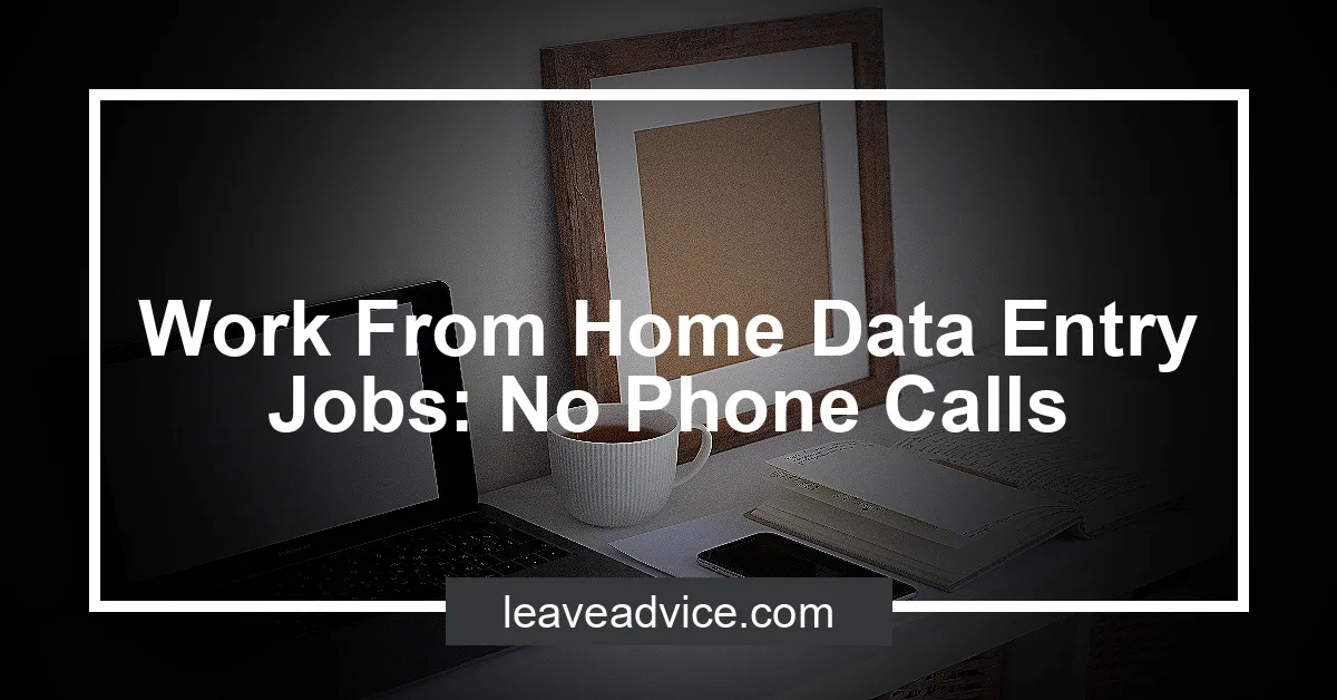 Work From Home Data Entry Jobs: No Phone Calls - LeaveAdvice.com