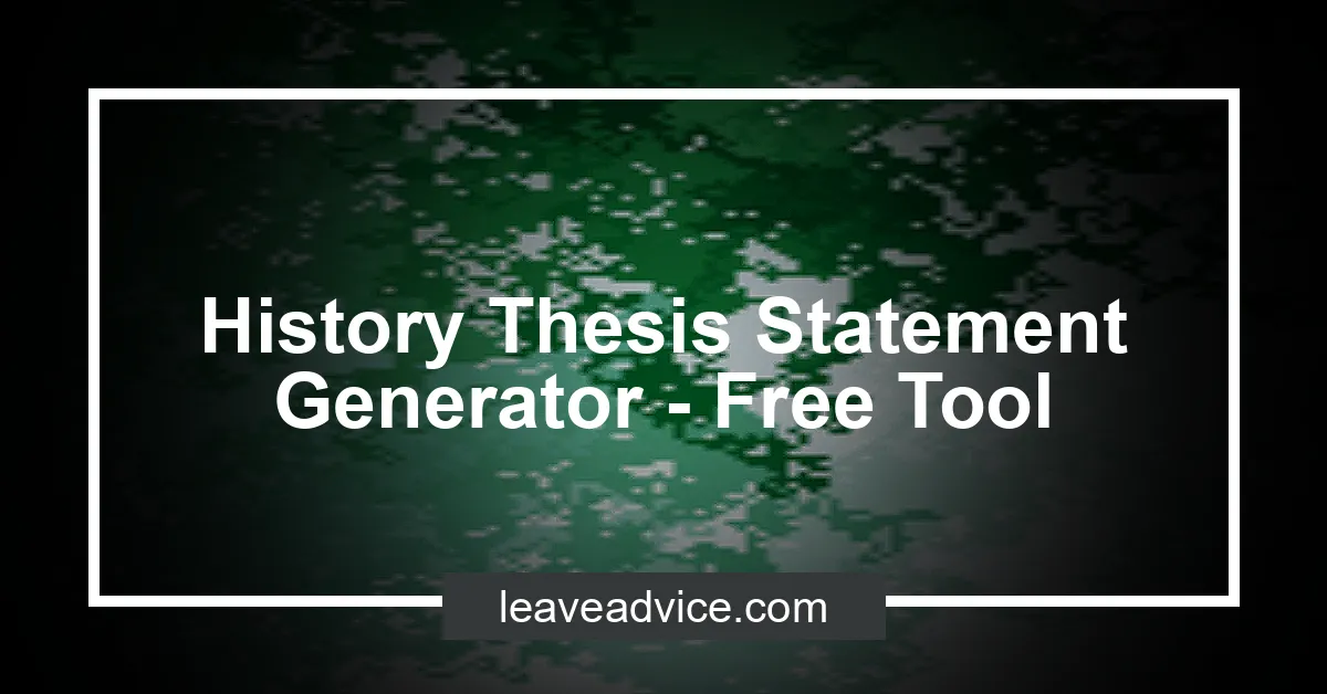 history thesis statement generator