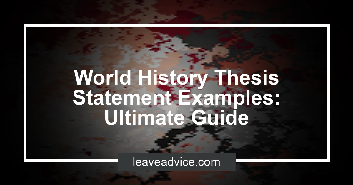what does thesis statement mean in world history